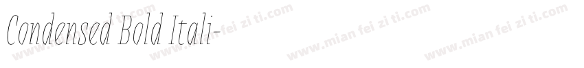 Condensed Bold Itali字体转换